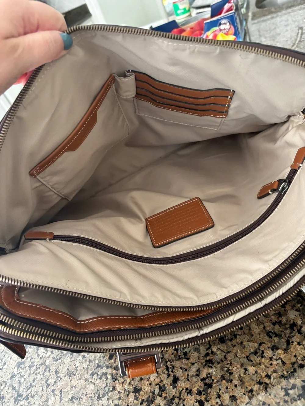 Tumi classic leather